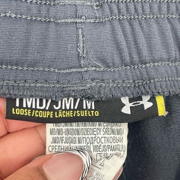 Under Armour Boy’s Gray Orange Brawler 2.0 Loose Active Sweatpants Medium - Picture 10 of 14